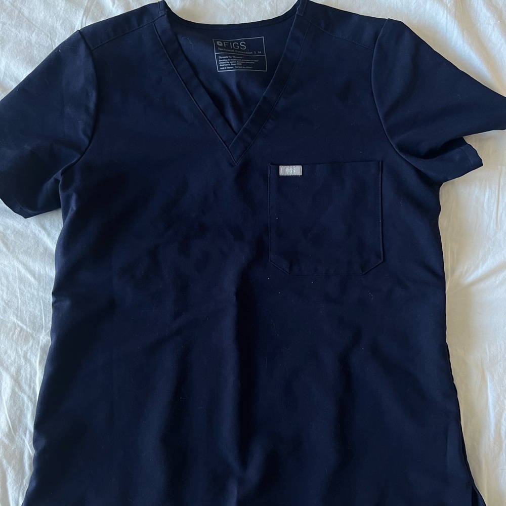 FIGS Navy Blue Scrub Top